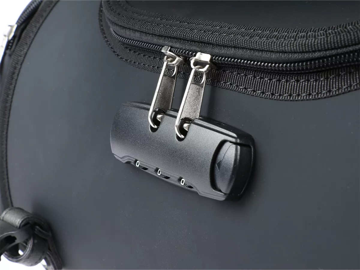 Koffer - Tas (klein) voor bagagedrager (alternatief voor topkoffer) -MOTO NOSTRA Classic 'PU' 330x190x180mm- geschikt voor o.a. Vespa, Lambretta, GTS 125-300, GTV, LX/LXV, ET4, S50-150, Sprint, Primavera - 10 liter - zwart