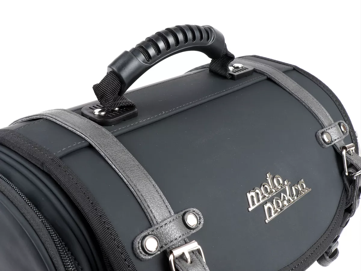 Koffer - Tas (klein) voor bagagedrager (alternatief voor topkoffer) -MOTO NOSTRA Classic 'PU' 330x190x180mm- geschikt voor o.a. Vespa, Lambretta, GTS 125-300, GTV, LX/LXV, ET4, S50-150, Sprint, Primavera - 10 liter - zwart