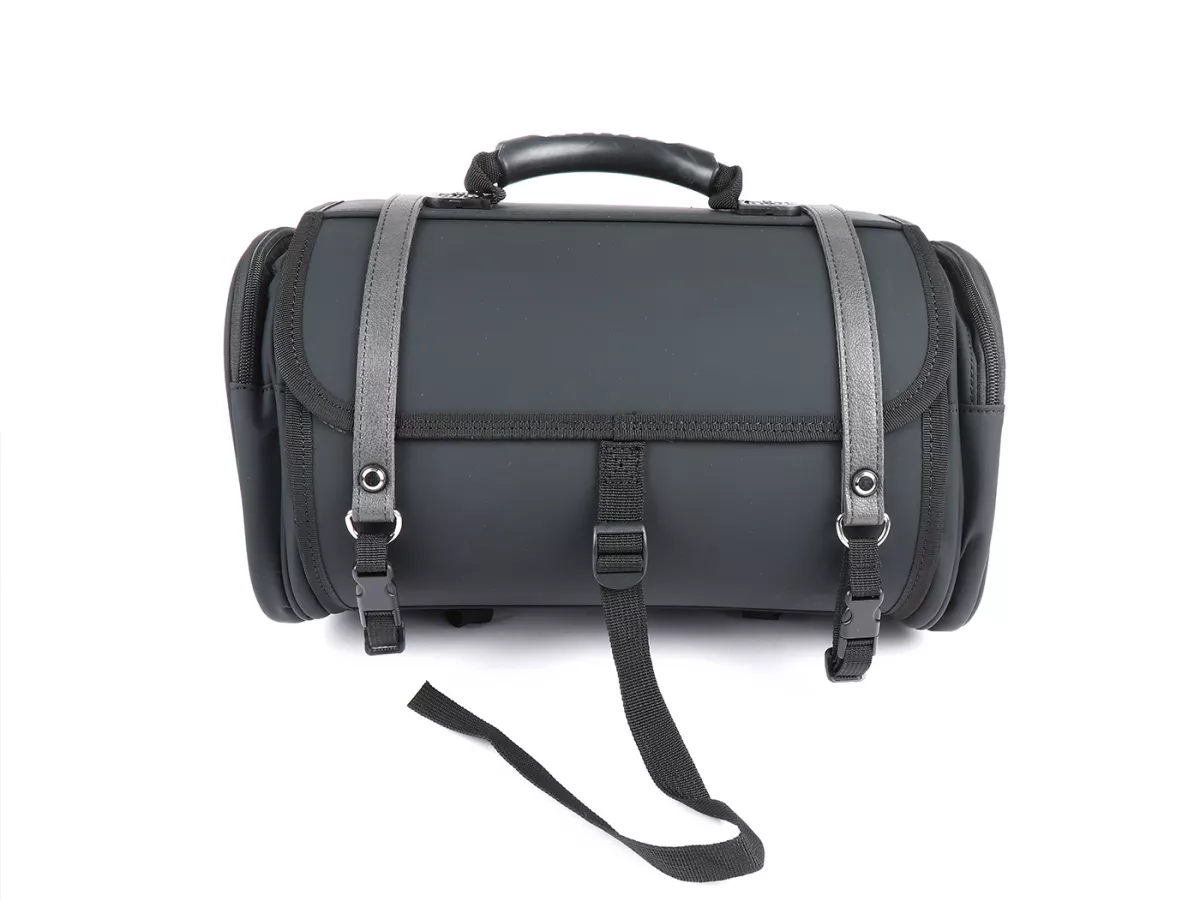 Koffer - Tas (klein) voor bagagedrager (alternatief voor topkoffer) -MOTO NOSTRA Classic 'PU' 330x190x180mm- geschikt voor o.a. Vespa, Lambretta, GTS 125-300, GTV, LX/LXV, ET4, S50-150, Sprint, Primavera - 10 liter - zwart