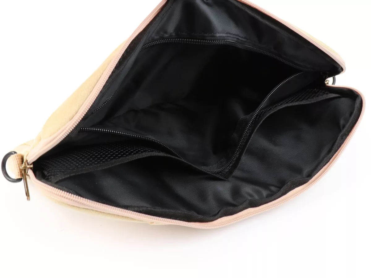 Sac pour le rabat du compartiment à bagages (avec support pour téléphone portable (jusqu'à 6,2 pouces, par exemple iPhone 11)) -MOTO NOSTRA Classic coton ciré - convient par exemple pour Vespa, Lambretta, GTV, GTS, HPE, Supertech, Touring - beige
