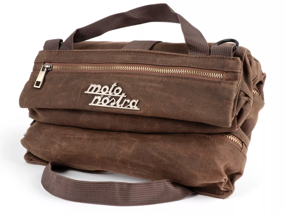Tas perkakas tanpa perkakas -MOTO NOSTRA- Vespa VNB, VBB, Rally, Sprint, PX, PK, Lambretta, GTS, Sprint, Primavera, LX, S, ET4 universal - Coklat