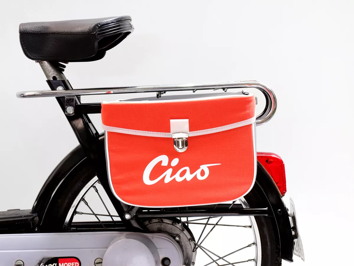 Zadeltas -MOTO NOSTRA- Ciao Oranje Grijs