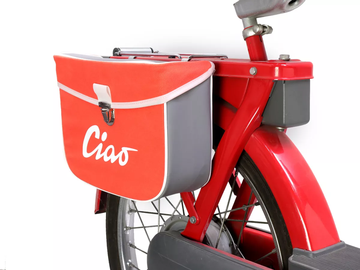 Zadeltas -MOTO NOSTRA- Ciao Oranje Grijs