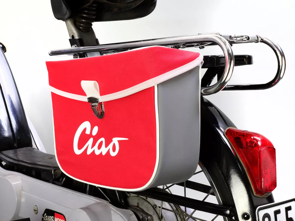 Zadeltas -MOTO NOSTRA- Ciao Rood Grijs