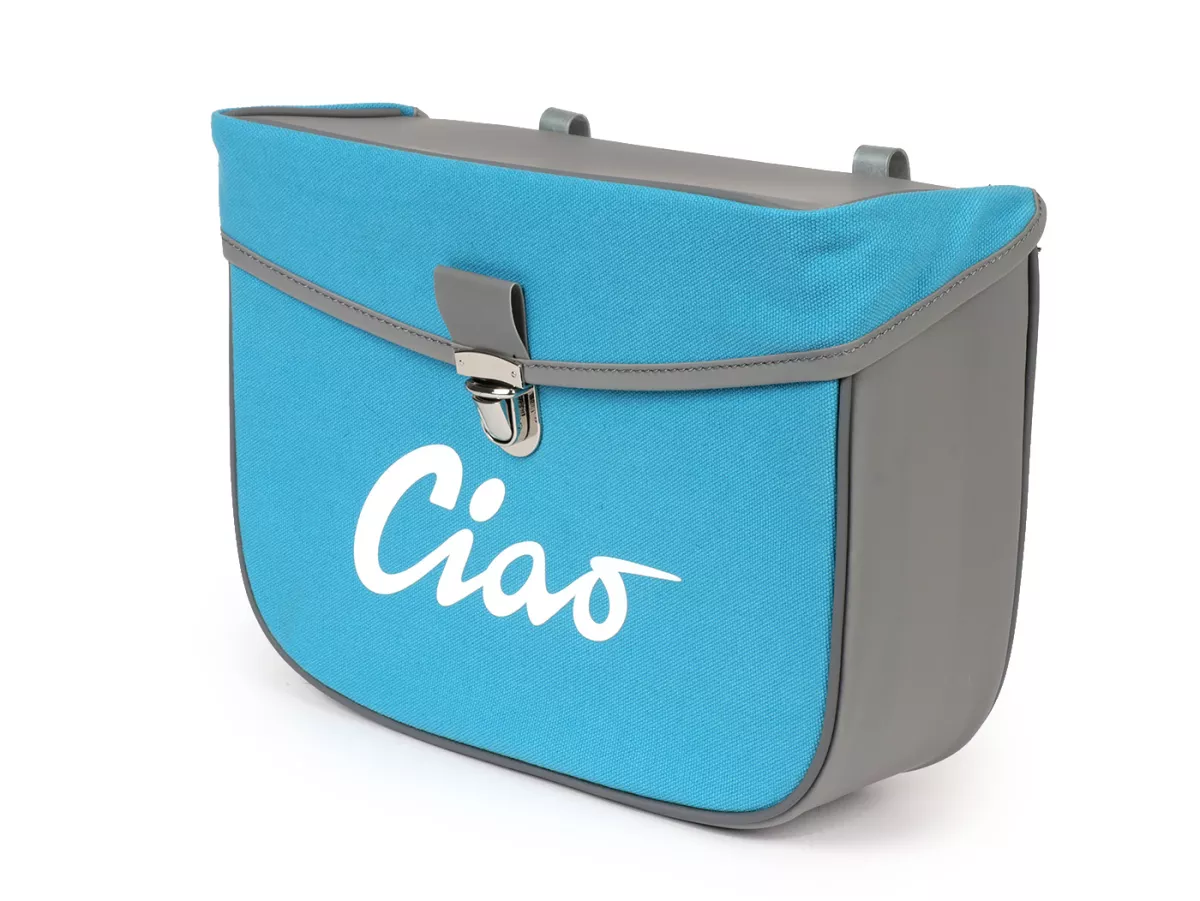 Zadeltas -MOTO NOSTRA- Ciao Turquoise Grijs