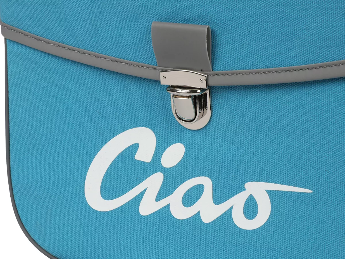 Zadeltas -MOTO NOSTRA- Ciao Turquoise Grijs