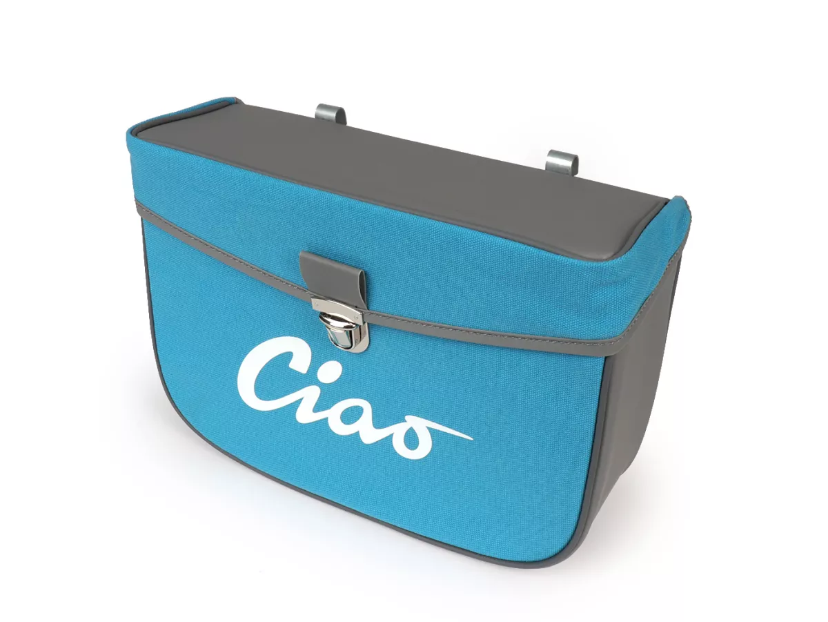 Zadeltas -MOTO NOSTRA- Ciao Turquoise Grijs