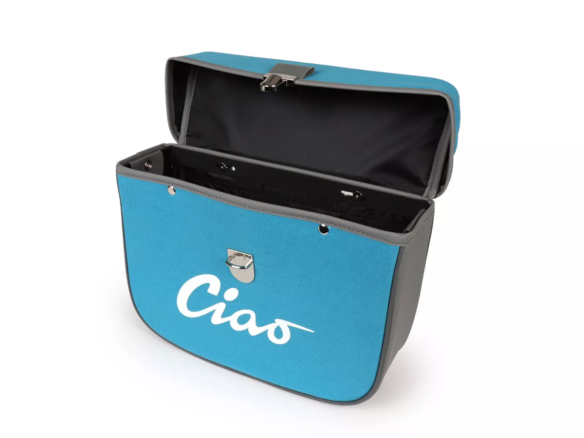Zadeltas -MOTO NOSTRA- Ciao Turquoise Grijs