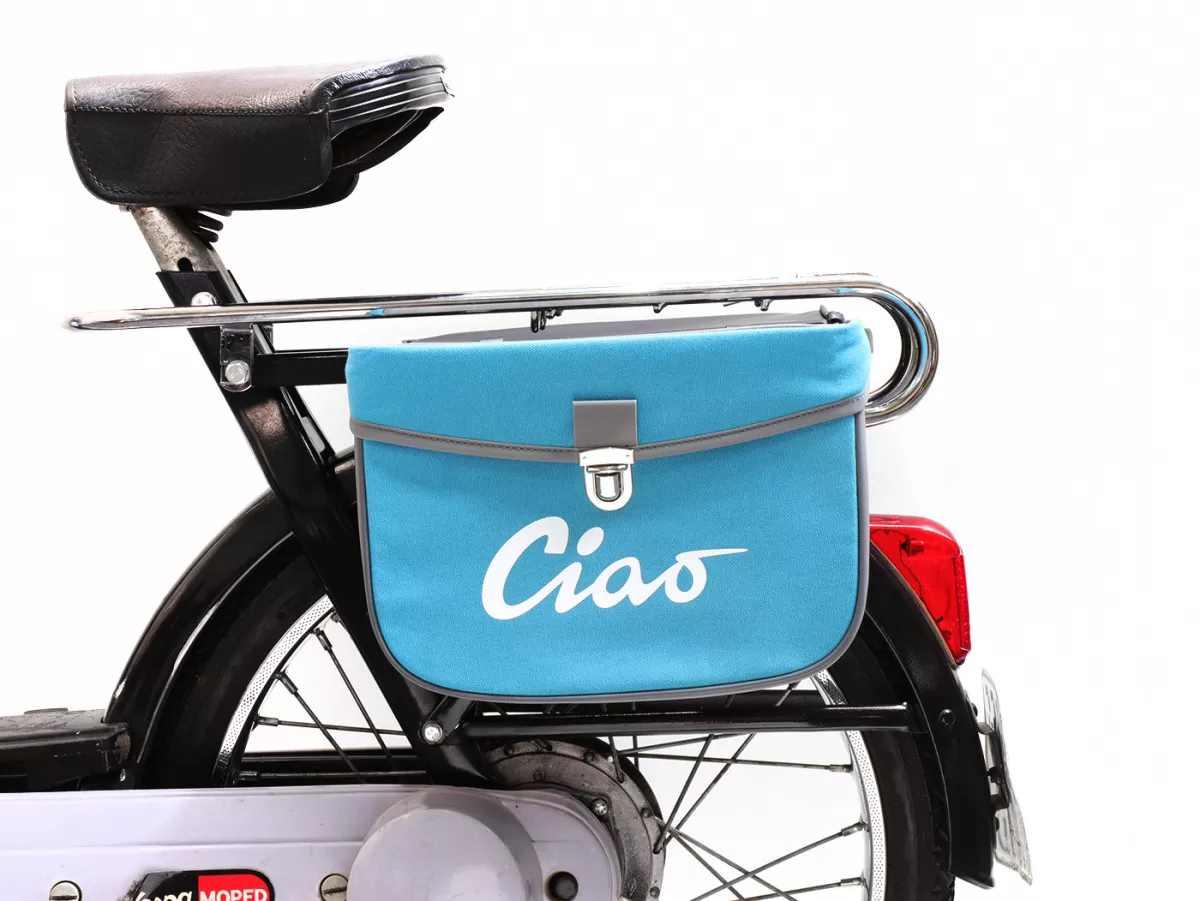 Zadeltas -MOTO NOSTRA- Ciao Turquoise Grijs