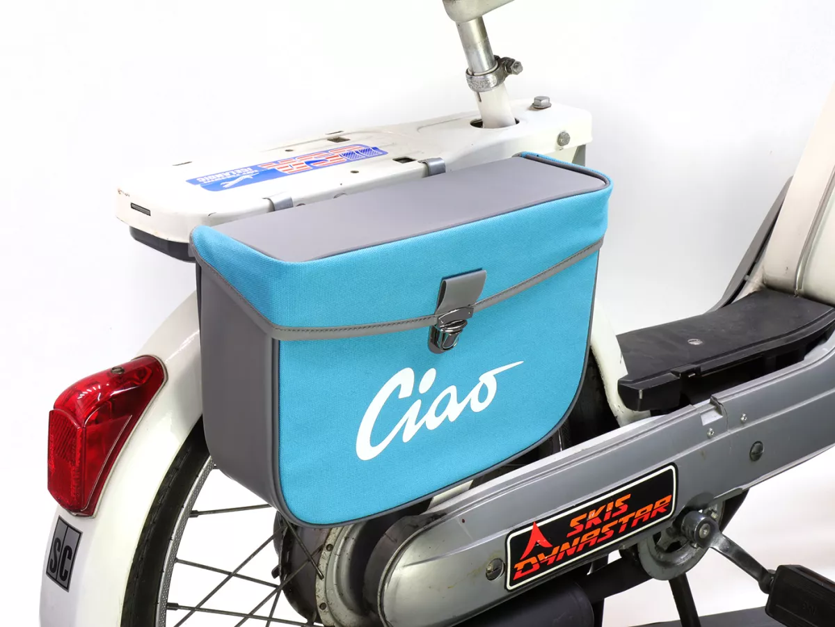 Zadeltas -MOTO NOSTRA- Ciao Turquoise Grijs