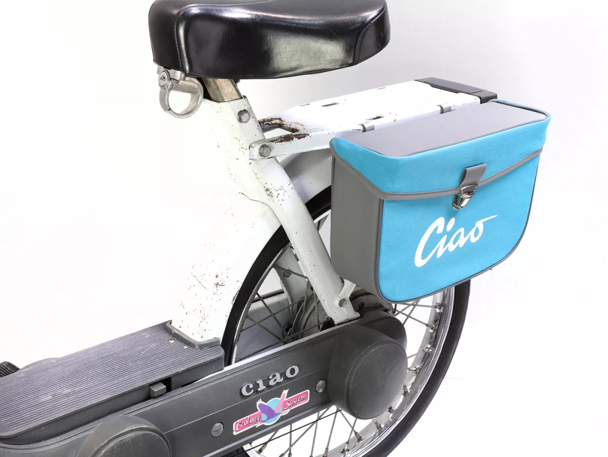 Zadeltas -MOTO NOSTRA- Ciao Turquoise Grijs