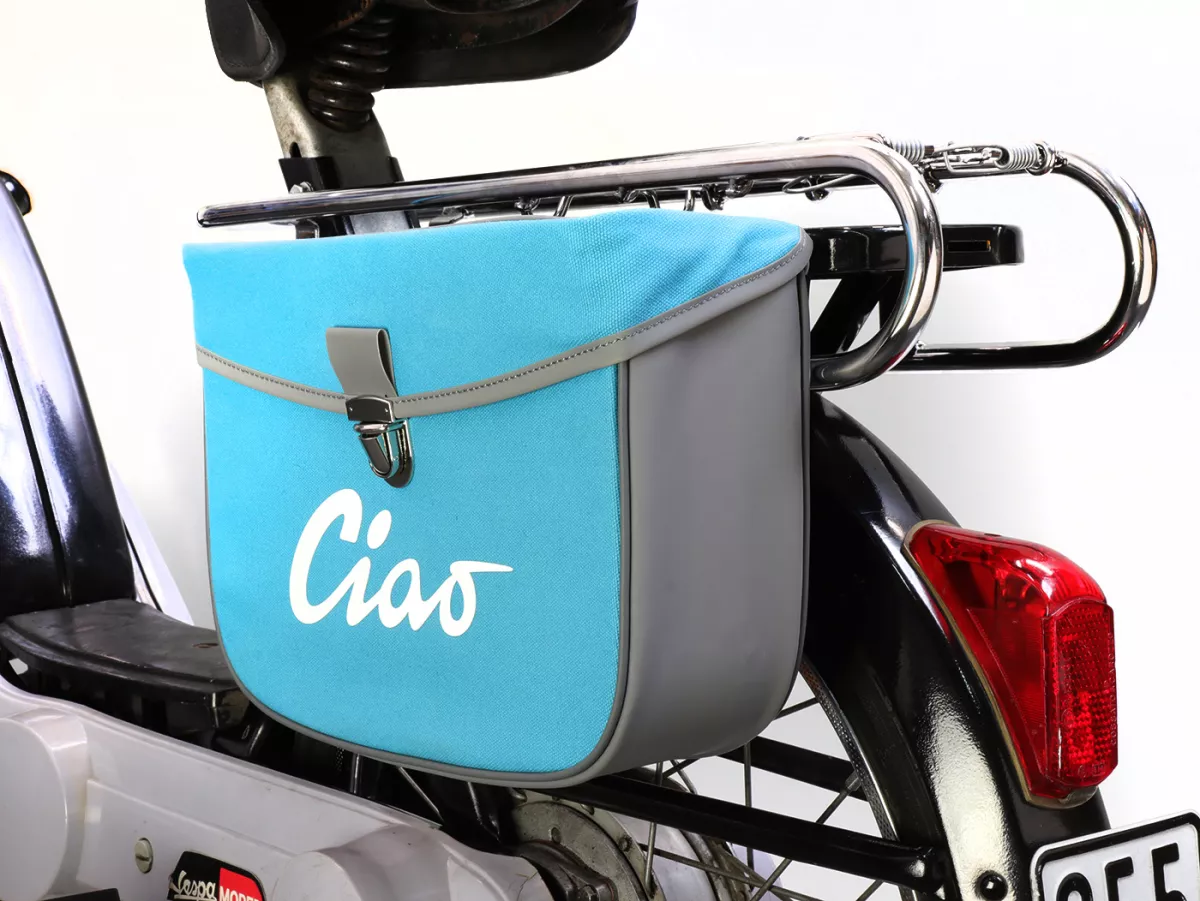 Zadeltas -MOTO NOSTRA- Ciao Turquoise Grijs