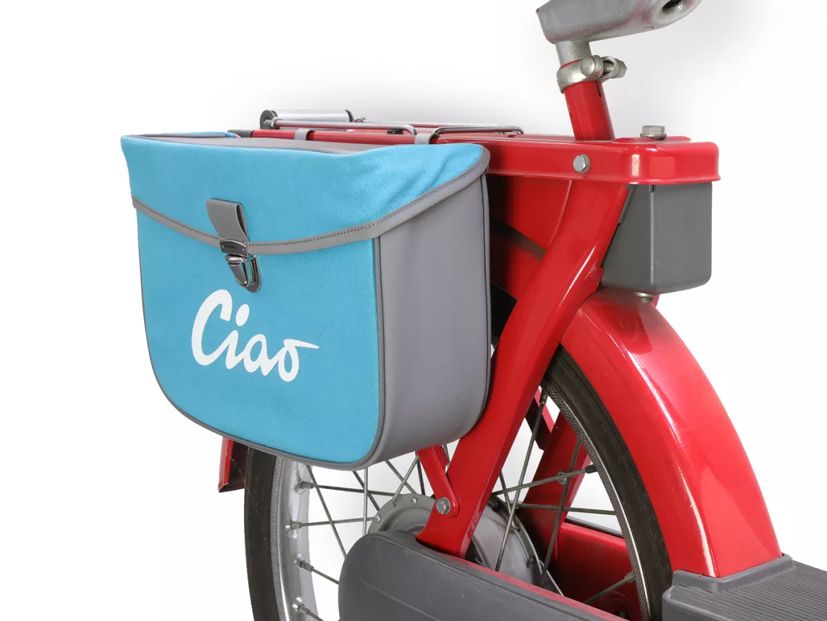 Zadeltas -MOTO NOSTRA- Ciao Turquoise Grijs