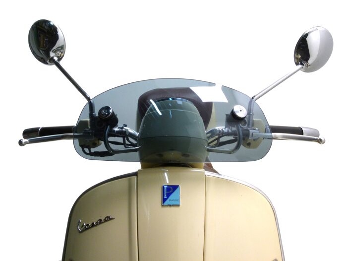 Parabrisas -MOTO NOSTRA, w=435mm, h=195mm- Vespa GTV, GT 60 - gris transparente