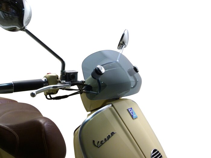Parabrisas -MOTO NOSTRA, w=435mm, h=195mm- Vespa GTV, GT 60 - gris transparente
