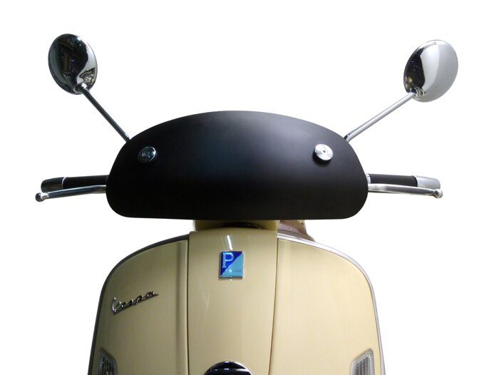 Parabrisas -MOTO NOSTRA, w=435mm, h=195mm- Vespa GTV, GT 60 - negro mate