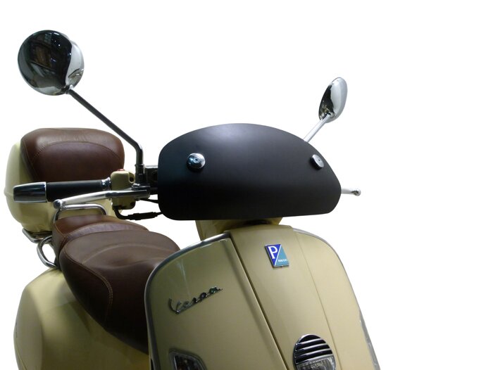 Parabrisas -MOTO NOSTRA, w=435mm, h=195mm- Vespa GTV, GT 60 - negro mate