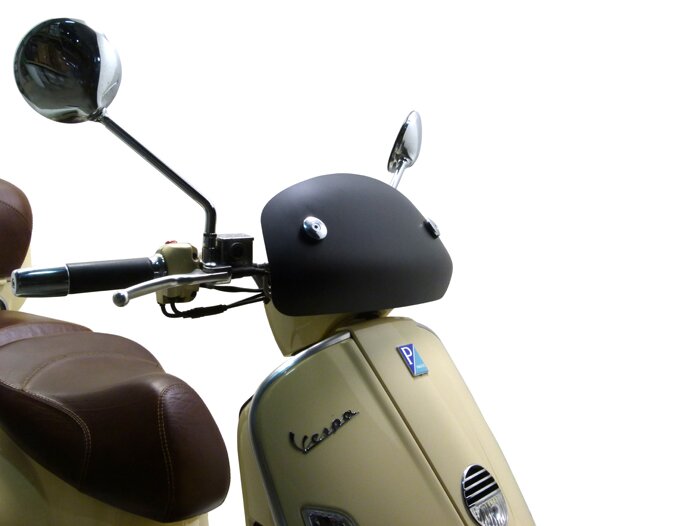 Parabrisas -MOTO NOSTRA, w=435mm, h=195mm- Vespa GTV, GT 60 - negro mate