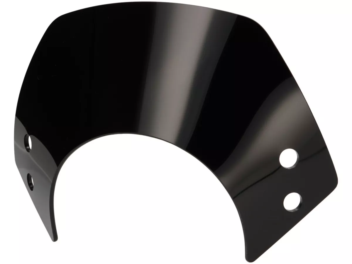 Parabrisas sin soporte -MOTO NOSTRA, w=300mm, h=105mm- Vespa GT, GTL, GTS, GTS Super 125-300cc (-2022) - negro