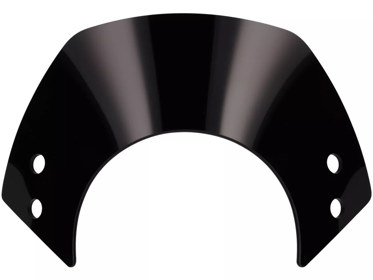 Parabrisas sin soporte -MOTO NOSTRA, w=300mm, h=105mm- Vespa GT, GTL, GTS, GTS Super 125-300cc (-2022) - negro