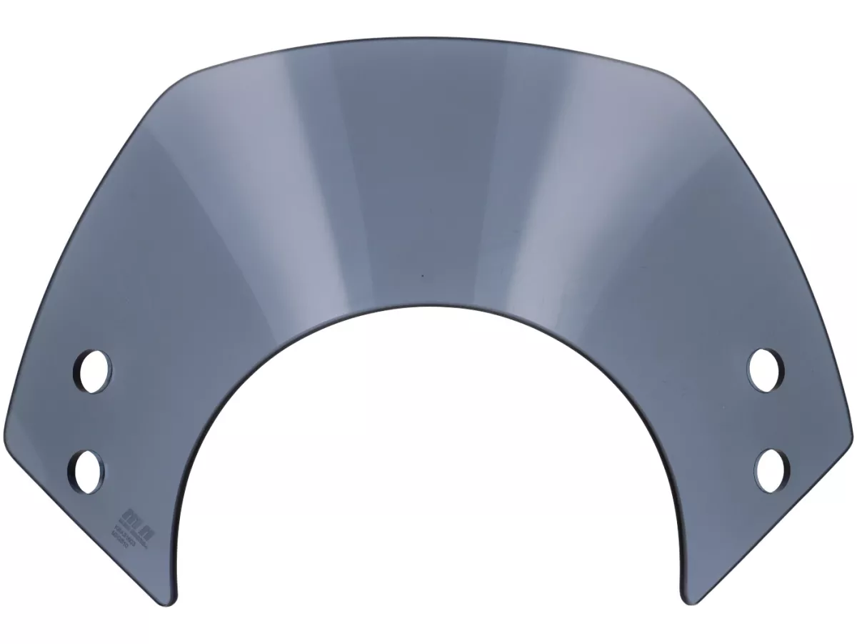 Flyscreen without  bracket -MOTO NOSTRA, w=300mm, h=105mm- Vespa GT, GTL, GTS, GTS Super 125-300cc (-2022) - smoke grey