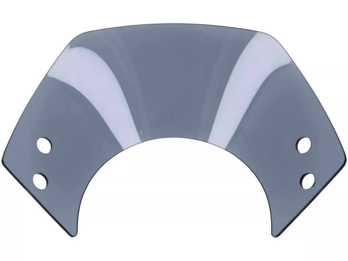 Flyscreen without  bracket -MOTO NOSTRA, w=300mm, h=105mm- Vespa GT, GTL, GTS, GTS Super 125-300cc (-2022) - smoke grey