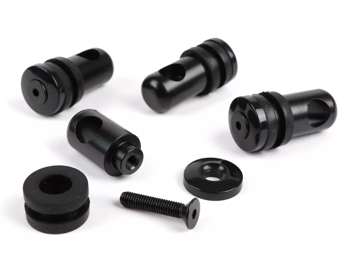 Houder voor windscherm -MOTO NOSTRA, b=300mm, h=105mm- Vespa GT, GTL, GTS, GTS Super, GTS 125-300cc HPE (-2022) - zwart