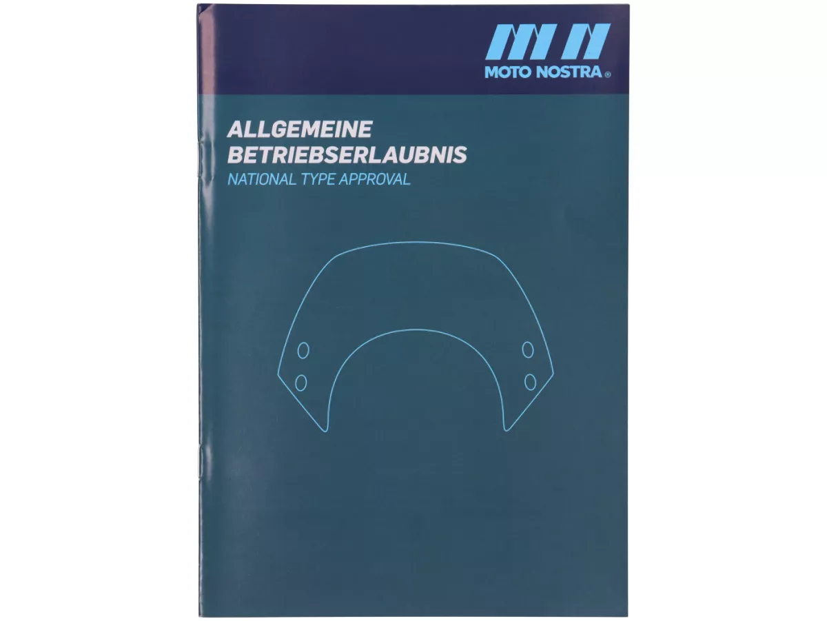 Voorruit met verchroomde beugels -MOTO NOSTRA, b=300mm, h=105mm- Vespa GTS 125-300cc HPE (2019-2022) - zwart getint glas