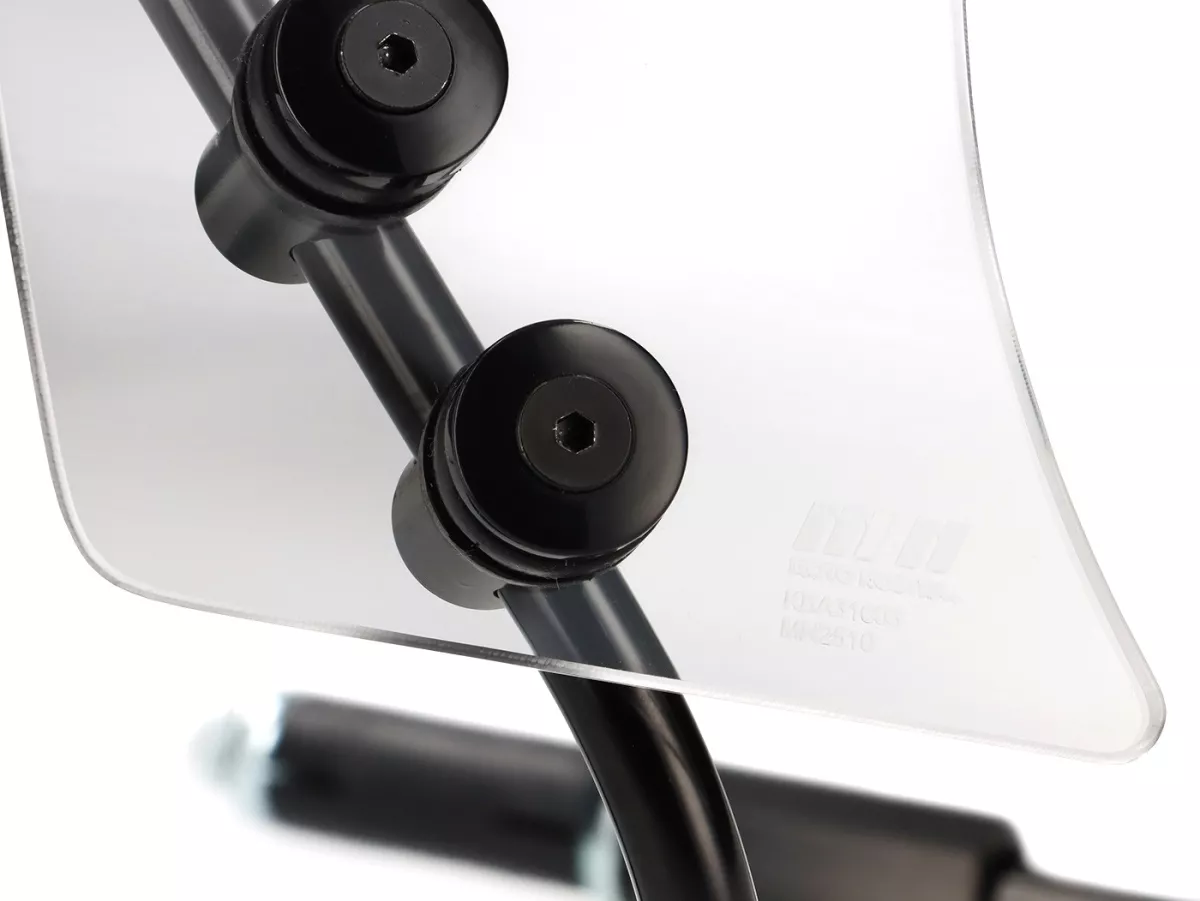 Parabrisas con soportes negros -MOTO NOSTRA, w=300mm, h=105mm- Vespa GTS 125-300cc HPE (2019-2022) - cristal transparente