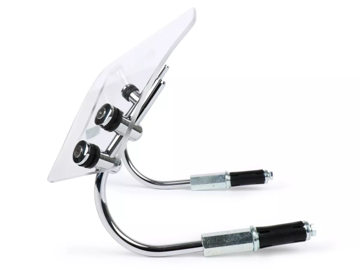 Parabrisas con soportes cromados -MOTO NOSTRA, w=300mm, h=105mm- Vespa GTS 125-300cc HPE (2019-2022) - cristal transparente
