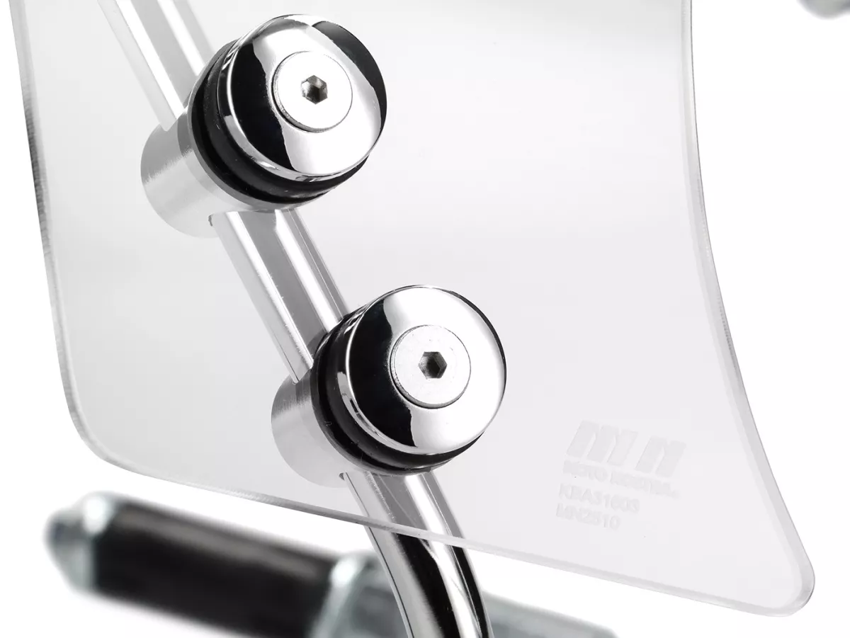 Parabrisas con soportes cromados -MOTO NOSTRA, w=300mm, h=105mm- Vespa GTS 125-300cc HPE (2019-2022) - cristal transparente
