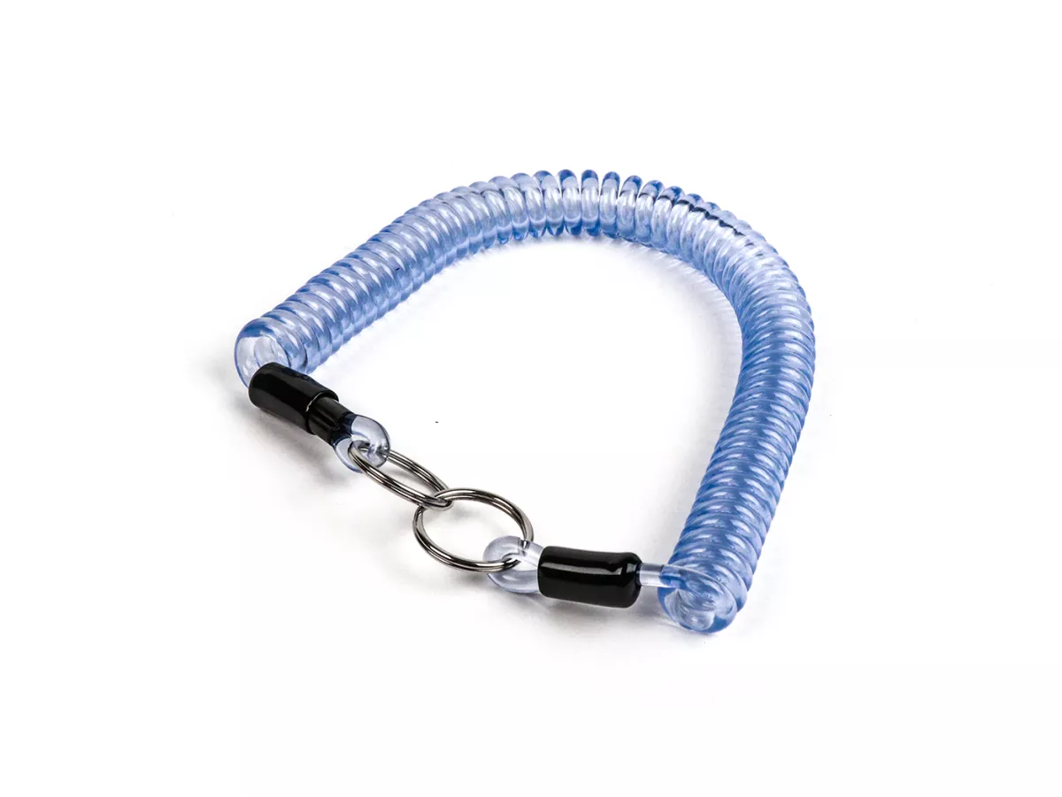 Key ring -MOTO NOSTRA Spiral- length 300mm - z.B. für Vespa Klassik (Verbindung zwischen Zündschloß im Lenkerdeckel und/oder Lenk-/Gepäckfachschloß bei PX alt, Rally, Sprint, ET3, Motovespa etc.) blue