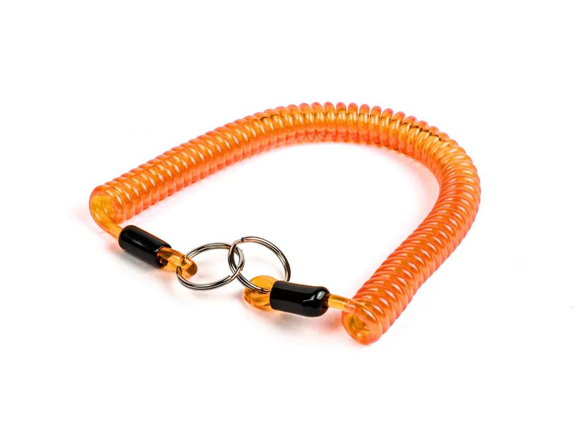 Key ring -MOTO NOSTRA Spiral- length 300mm - z.B. für Vespa Klassik (Verbindung zwischen Zündschloß im Lenkerdeckel und/oder Lenk-/Gepäckfachschloß bei PX alt, Rally, Sprint, ET3, Motovespa etc.) orange