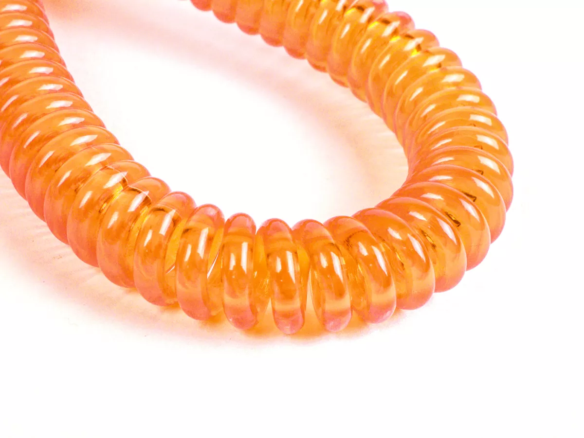Key ring -MOTO NOSTRA Spiral- length 300mm - z.B. für Vespa Klassik (Verbindung zwischen Zündschloß im Lenkerdeckel und/oder Lenk-/Gepäckfachschloß bei PX alt, Rally, Sprint, ET3, Motovespa etc.) orange