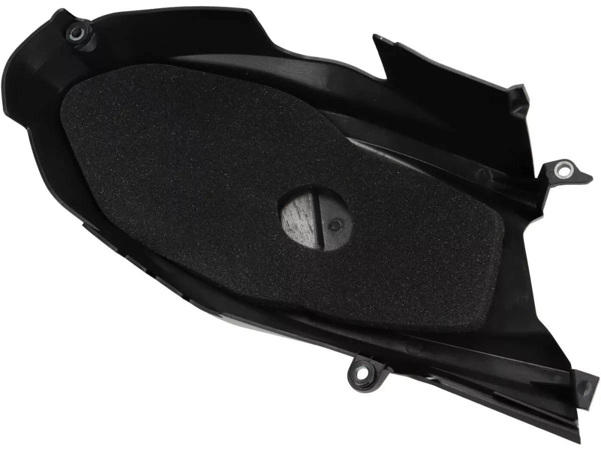 Vario afdekking -MOTO NOSTRA, glanzend zwart- Vespa GTS HPE 300 (ZAPMA3600), Vespa GTS Super HPE 300 (ZAPMA360, ZAPMD3100, ZAPMD3101, ZAPMD3102), Vespa GTV HPE 300 (ZAPMA3602, ZAPMA362)