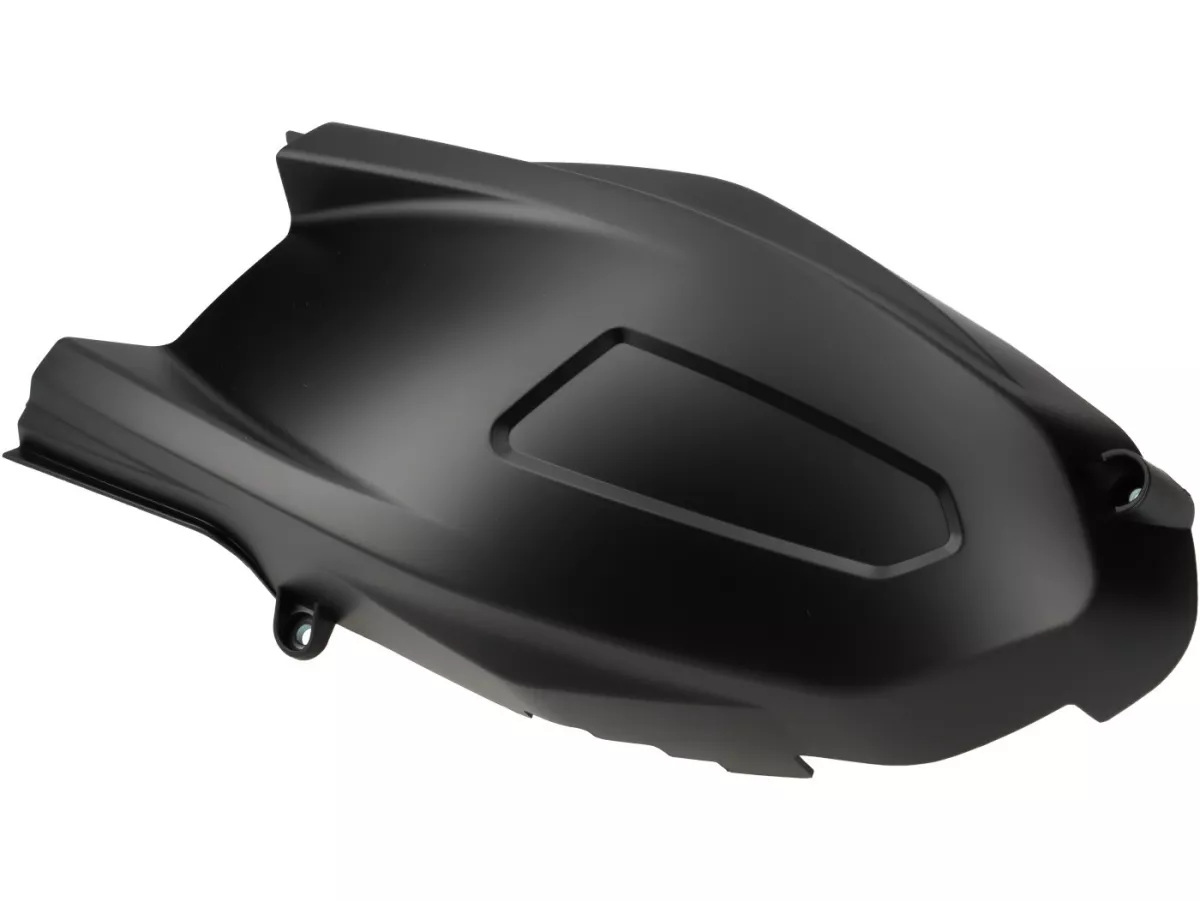 Outer engine cover -MOTO NOSTRA, black mat- Vespa GTS HPE 300 (ZAPMA3600), Vespa GTS Super HPE 300 (ZAPMA360, ZAPMD3100, ZAPMD3101, ZAPMD3102), Vespa GTV HPE 300 (ZAPMA3602, ZAPMA362)