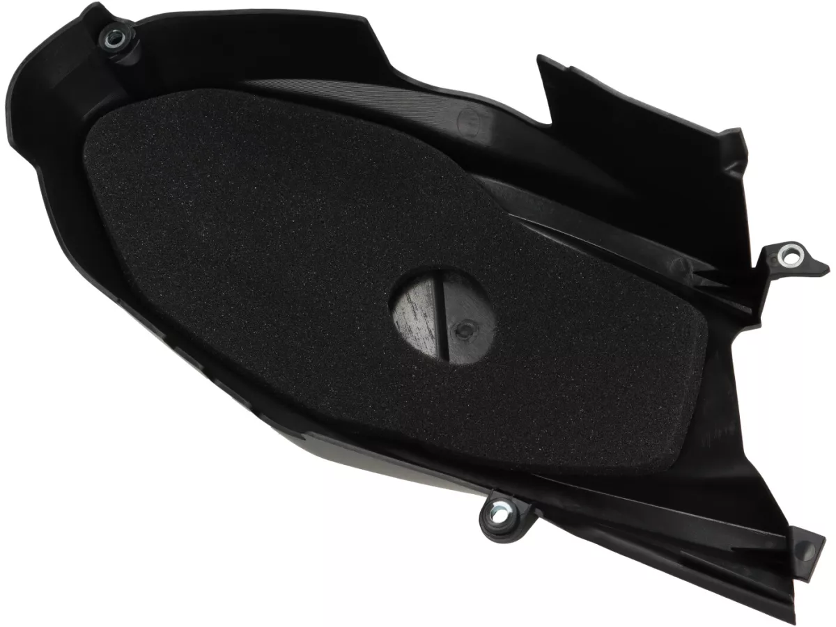 Outer engine cover -MOTO NOSTRA, black mat- Vespa GTS HPE 300 (ZAPMA3600), Vespa GTS Super HPE 300 (ZAPMA360, ZAPMD3100, ZAPMD3101, ZAPMD3102), Vespa GTV HPE 300 (ZAPMA3602, ZAPMA362)