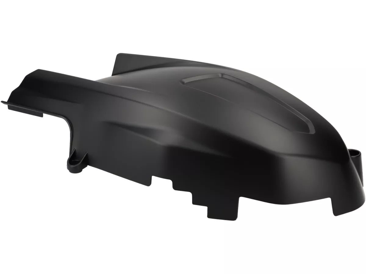 Outer engine cover -MOTO NOSTRA, black mat- Vespa GTS HPE 300 (ZAPMA3600), Vespa GTS Super HPE 300 (ZAPMA360, ZAPMD3100, ZAPMD3101, ZAPMD3102), Vespa GTV HPE 300 (ZAPMA3602, ZAPMA362)