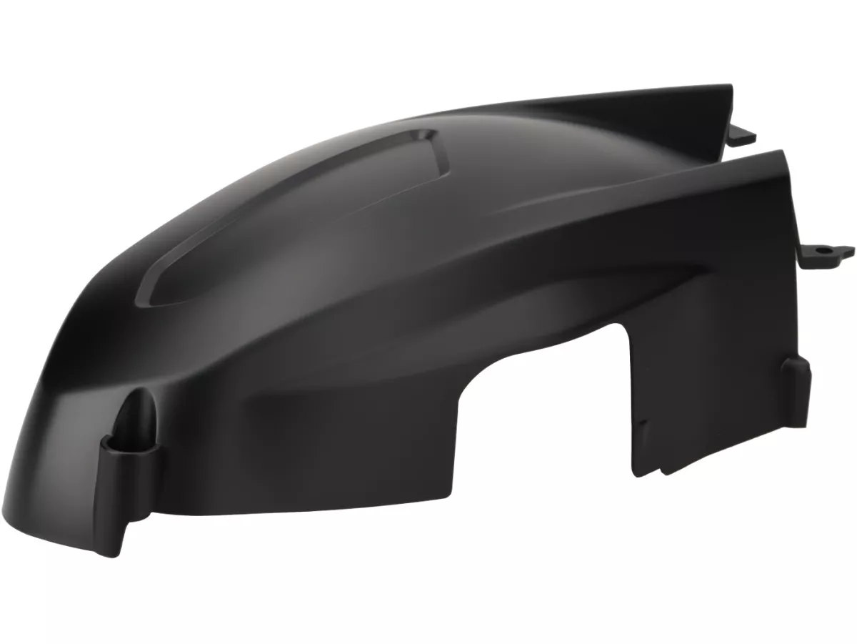 Outer engine cover -MOTO NOSTRA, black mat- Vespa GTS HPE 300 (ZAPMA3600), Vespa GTS Super HPE 300 (ZAPMA360, ZAPMD3100, ZAPMD3101, ZAPMD3102), Vespa GTV HPE 300 (ZAPMA3602, ZAPMA362)