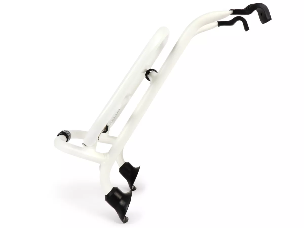 Front rack, fold down -MOTO NOSTRA- Vespa GT, GTL, GTV, GTS, GTS Super, GT60 - 125-200-250-300cc, yoc 2003-2018 - white