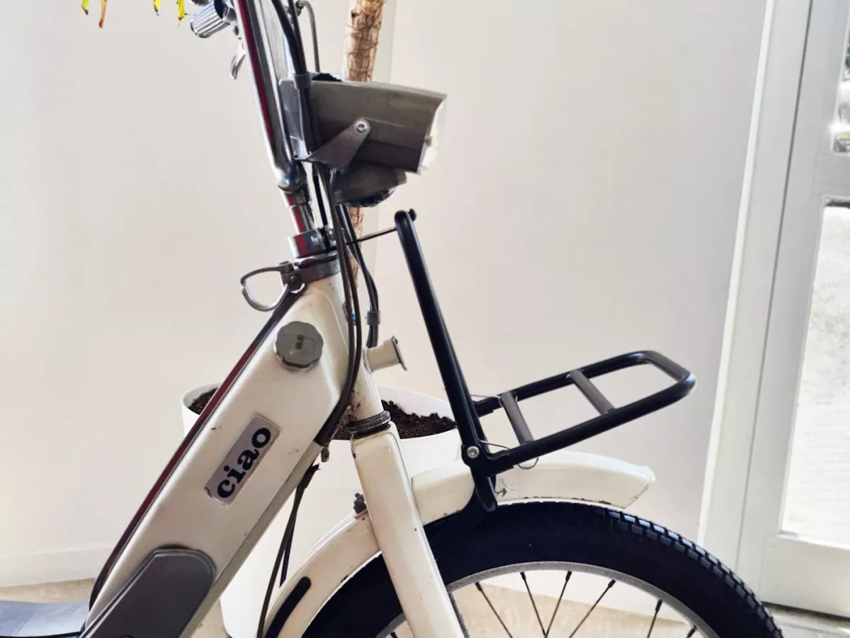 Portaequipajes delantero -MOTO NOSTRA- Piaggio Ciao - Negro mate V2