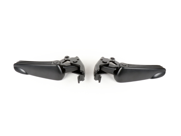 Set pijakan kaki -PIAGGIO yang disesuaikan oleh MOTO NOSTRA- Vespa GT, GTL, GTS 125-300, GTV - matt hitam