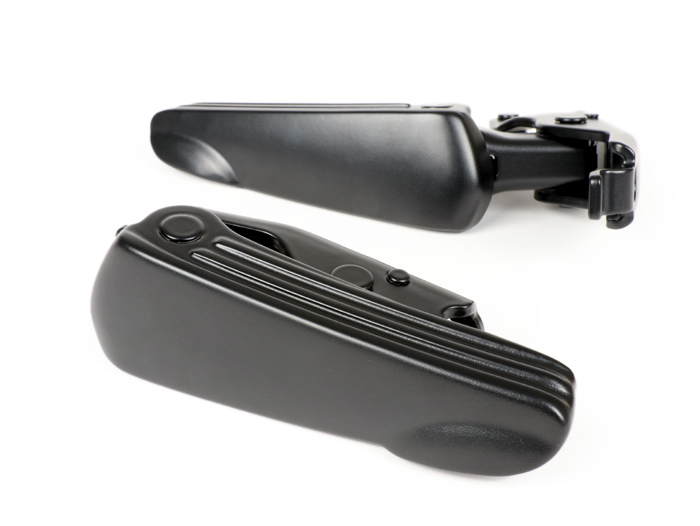 Set pijakan kaki -PIAGGIO yang disesuaikan oleh MOTO NOSTRA- Vespa GT, GTL, GTS 125-300, GTV - matt hitam