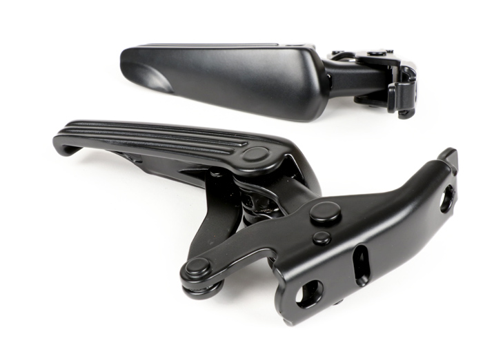 Set pijakan kaki -PIAGGIO yang disesuaikan oleh MOTO NOSTRA- Vespa GT, GTL, GTS 125-300, GTV - matt hitam