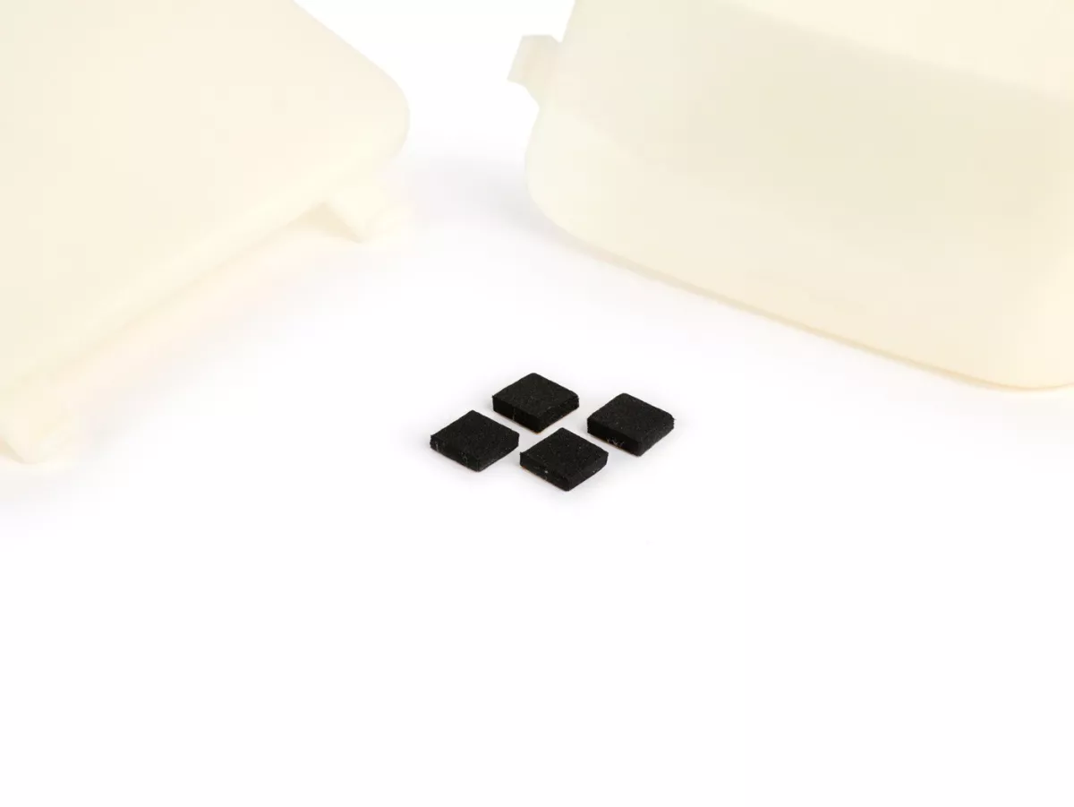 Maintenance flap set for interior lining leg shield -MOTO NOSTRA- Vespa GT, GTL, GTV, GTS 125-300 (03-22-), HPE, Supertech, Supersport, Touring - (cover for cooling water connection / fuses) - unpainted