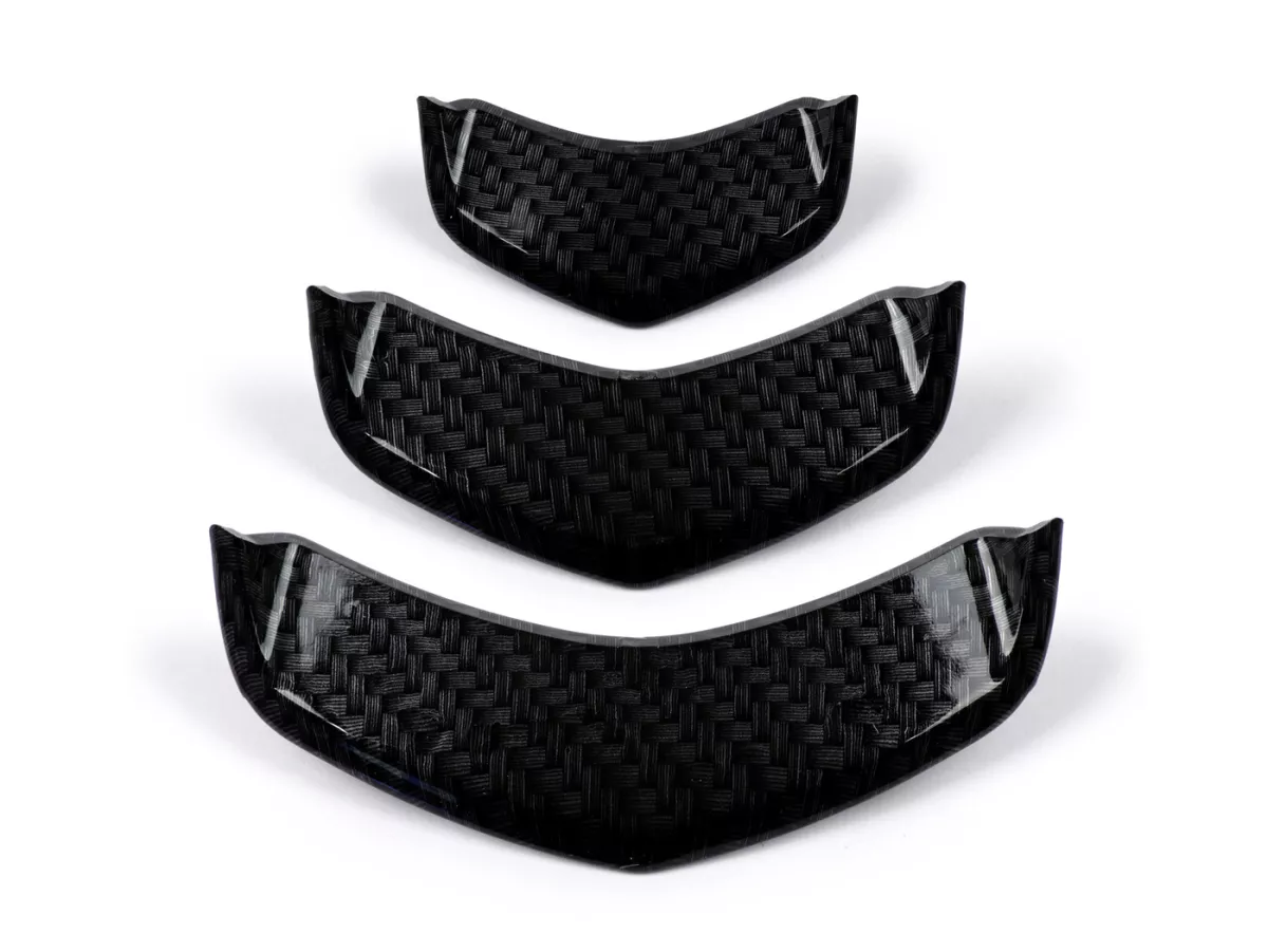 Horn grill insert, chevron set -MOTO NOSTRA, carbon style- Vespa GTS125/300 (2019-2022), GTS Super (iGet/HPE), GTS Supersport (iGet/HPE), GTS Touring (iGet/HPE), GTS SuperTech (iGet/HPE), GTS Yacht Club, GTS SuperNotte