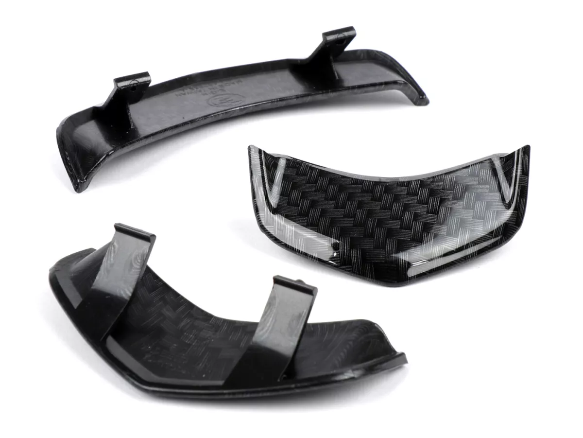 Horn grill insert, chevron set -MOTO NOSTRA, carbon style- Vespa GTS125/300 (2019-2022), GTS Super (iGet/HPE), GTS Supersport (iGet/HPE), GTS Touring (iGet/HPE), GTS SuperTech (iGet/HPE), GTS Yacht Club, GTS SuperNotte