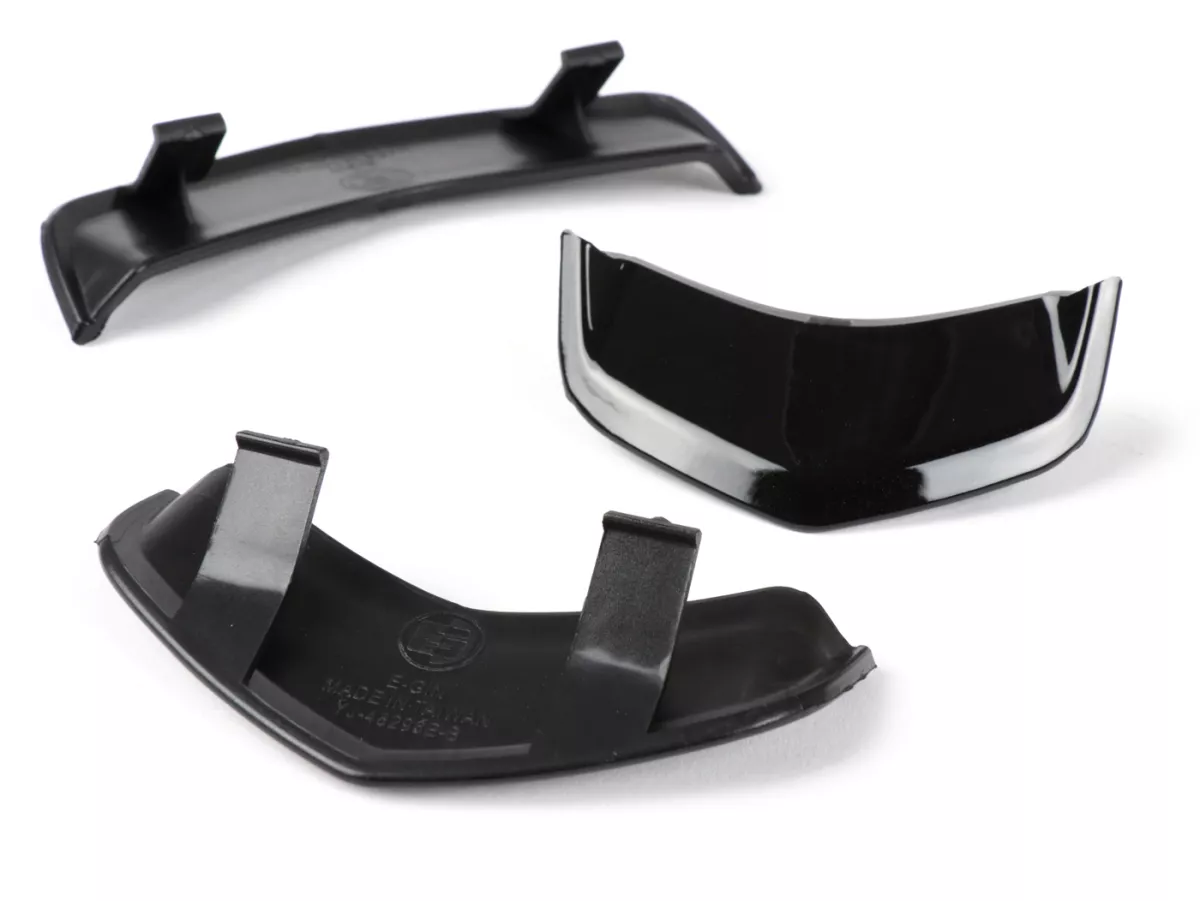 Kit garniture descente de klaxon-MOTO NOSTRA, noir brillant- Vespa GTS125/300 (2019-2022), GTS Super (iGet/HPE), GTS Supersport (iGet/HPE), GTS Touring (iGet/HPE), GTS SuperTech (iGet/HPE), GTS Yacht Club, GTS SuperNotte