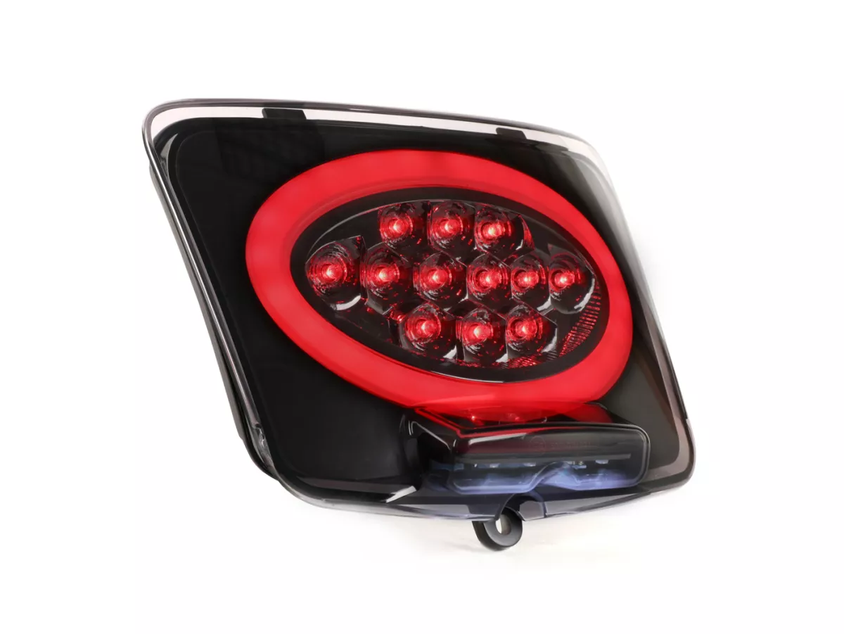 Fanale posteriore -MOTO NOSTRA, LED, SLIMSTYLE- Vespa GTS 125-300, GTV (2014-2018, facelift) - nero