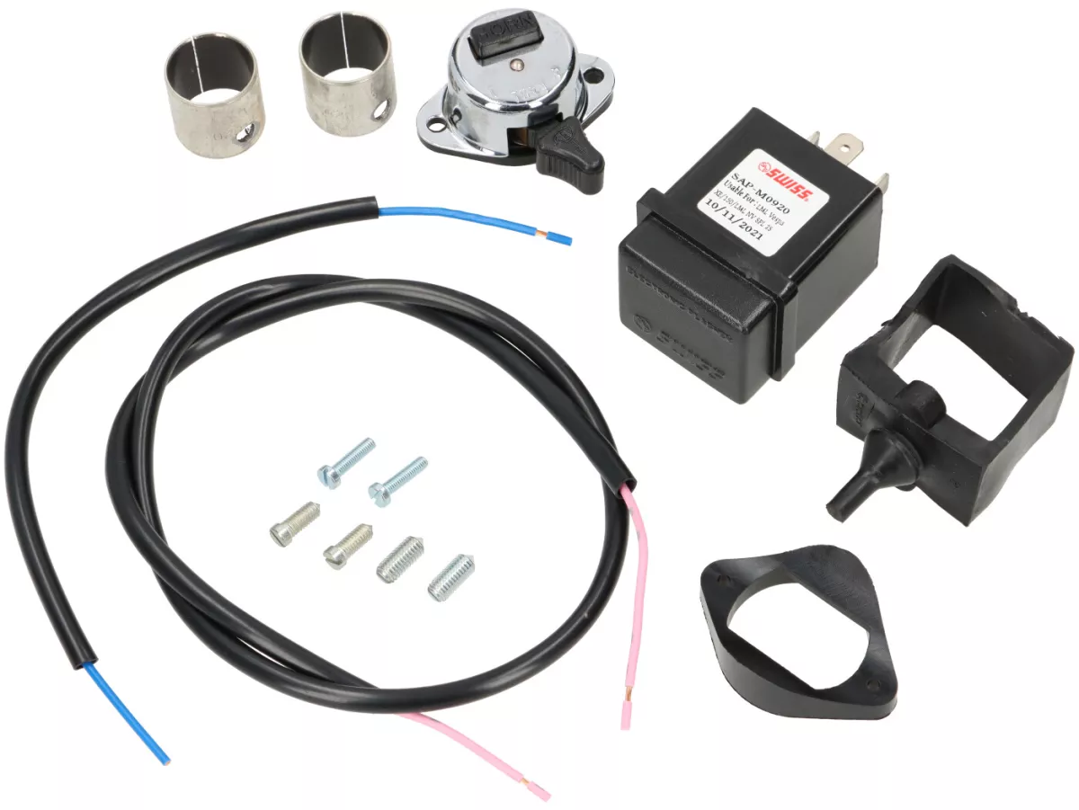 Set di retrofit per indicatori di direzione -MOTO NOSTRA, LED, con marcatura E, 12 Volt- Vespa Smallframe V50, 50N, PV, ET3, Largeframe Rally, Sprint, TS, GT, GTR, SS180 - Ø=24mm - Bianco